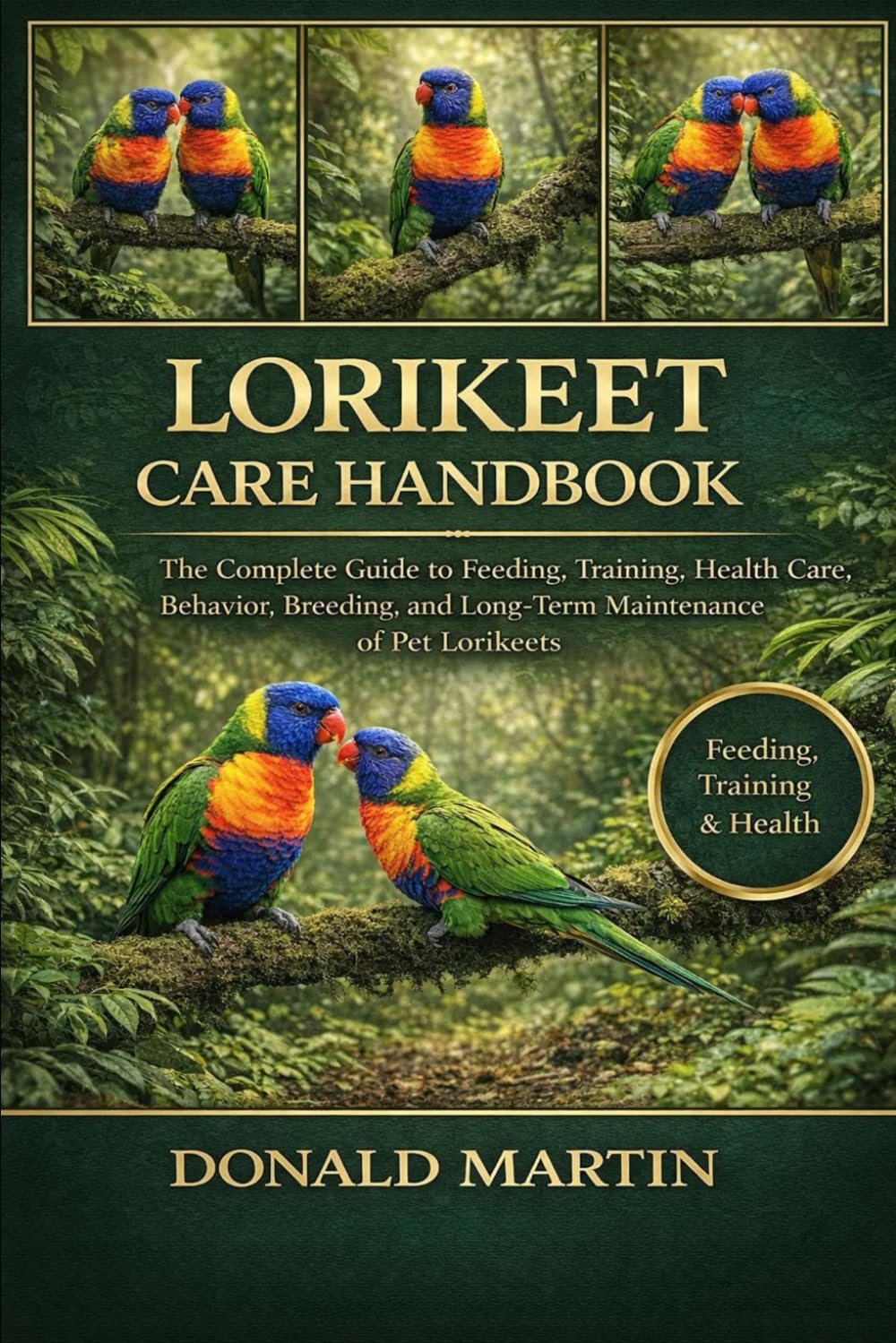 LORIKEET CARE HANDBOOK: The Complete Guide to Feeding, Training, Health Care, Behavior, Breeding, and Long-Term Maintenance of Pet Lorikeets.
