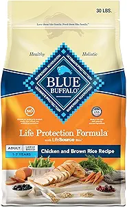 Blue Buffalo Life Protection Formula Large Breed Adult Dry Dog Food, Promotes Joint Health and Lean Muscles, Made with Natural Ingredients, Chicken & Brown Rice Recipe, 30-lb Bag