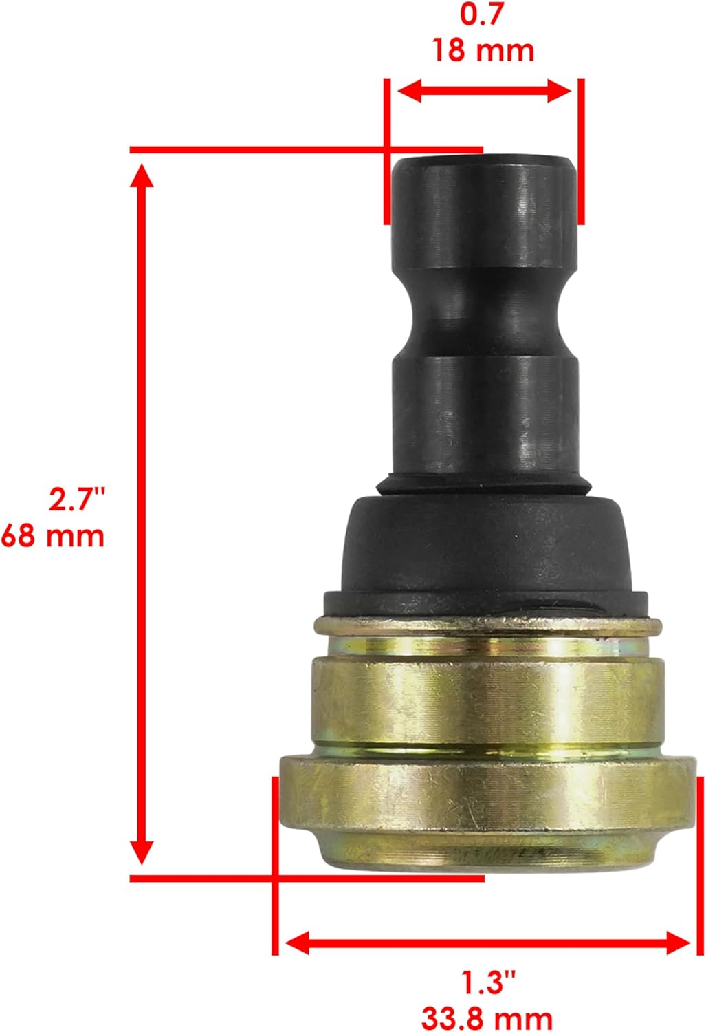Caltric 4 Front Suspension Lower or Upper Ball Joint Compatible With Polaris Rzr Xp 4 1000 2014 2015 2016-2018