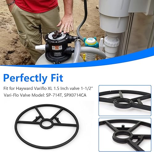 Miniatura 5 de SP0714T Variflo XL Kit de reconstrucción de juntas de válvula, para válvula Hayward Variflo XL de 1-12 ", SPX0714CA SP714T Spider O'Ring Junta para