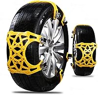 Vista 10 de ZONETECH Cadenas de nieve para neumáticos 6-pack de todas las estaciones, negras, calidad premium mejorada, resistentes y duraderas