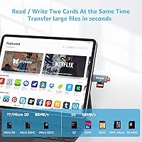 Vista 5 de Lector de tarjetas SD, Vanja USB C 3.0 a SD/Micro SD, adaptador de tarjeta SD a USB C, adaptador de lector de tarjetas de memoria USB C de aluminio