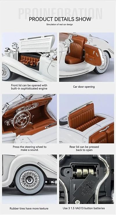 Scale Finished Model Car 1:24 For Ford Alloy Vintage Car Model Classic For 500K And CLK-GTR Series Souvenir Display Miniature Replica Car (Color : Purple)
