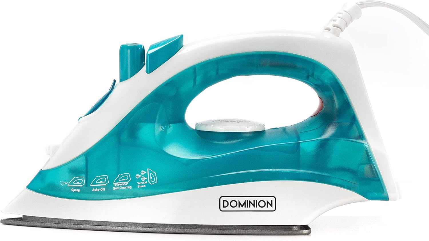 Dominion Advanced Steam Iron for Clothes with Non-Stick Soleplate, Lightweight 1200W Iron with Vertical Steam and Adjustable Thermostat Control, Self Clean, Pivoting Cord, and Steam/Dry/Spray Functions, Teal Dominion Advanced Steam Iron for Clothes with Non-Stick Soleplate, Lightweight 1200W Iron with Vertical Steam and Adjustable Thermostat Control, Self Clean, Pivoting Cord, and Steam/Dry/Spray Functions, Teal