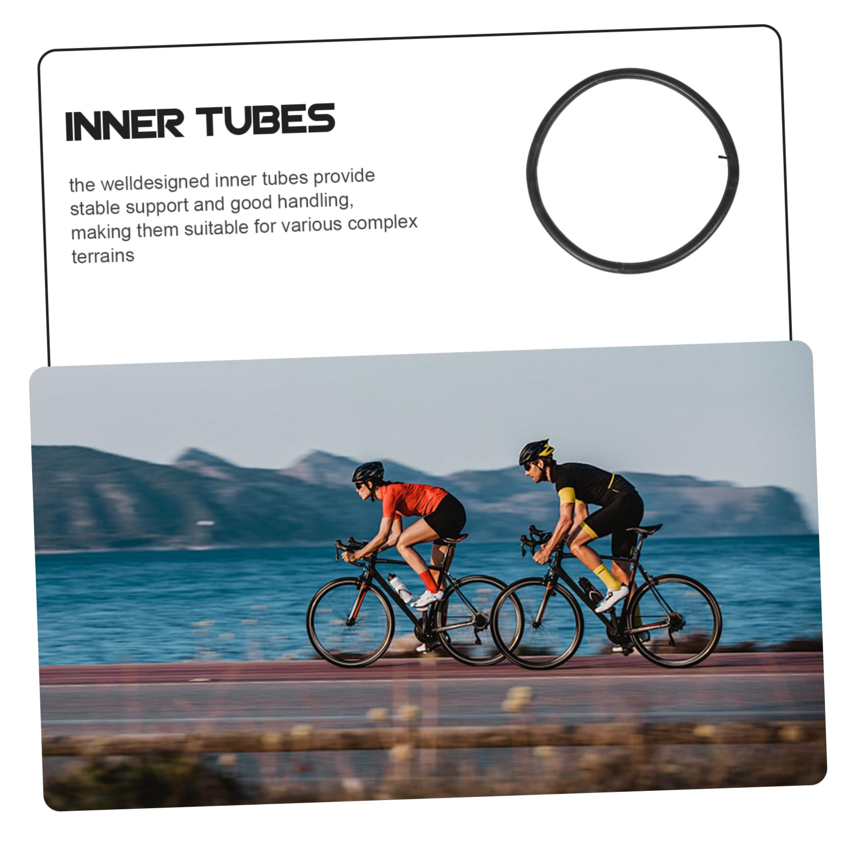 Chambre à Air Vélo 29 Pouces pour Pneu VTT, Lot de 2 Noir
