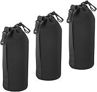 Vista 8 de PATIKIL Bolsa para lente de cámara, 3 unidades de 3.3 pulgadas de identificación x 5.5 pulgadas de alto con cordón de protección gruesa de neopreno