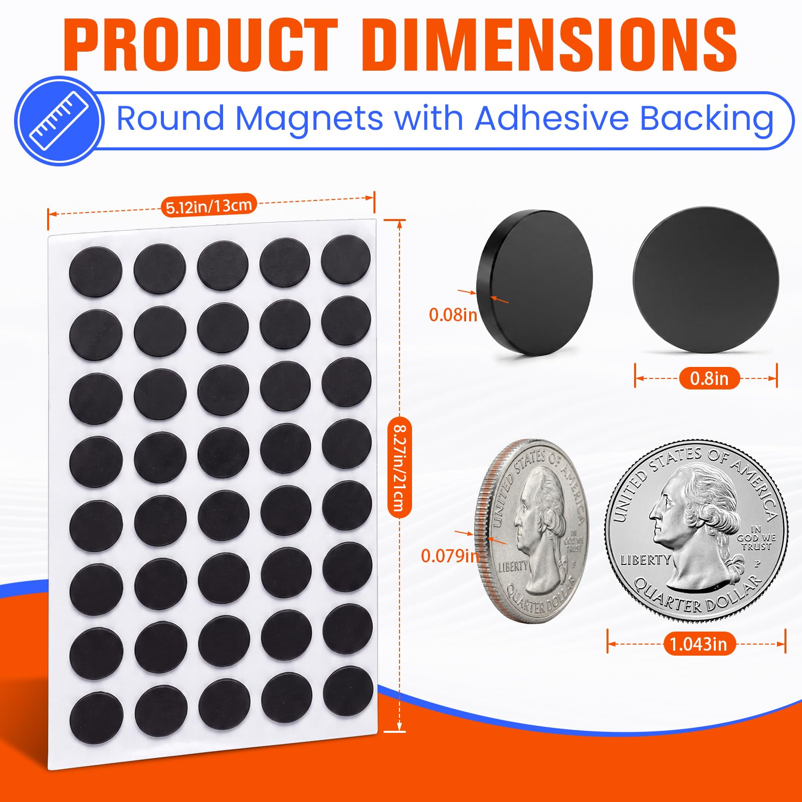 320 Flexible Adhesive Magnets - Strong Hold Dots -3 320 Flexible Adhesive Magnets - Strong Hold Dots -3