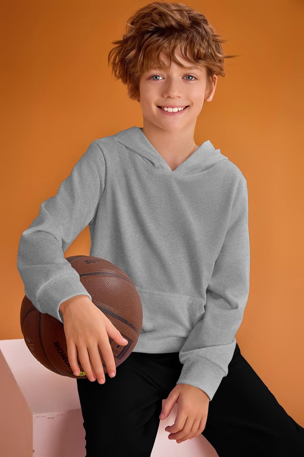 Haloumoning Boys Fashion Hoodies Kids Long Sleeve Hooded Sweatshirts with Kangaroo Pocket 5-14 Years - Image 2