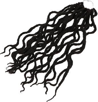Faux Locs Crochet Hair Wig for Women, High Temperature Silk Fiber Hair Extensions with Natural Look, Washable and Fashionable, for Weddings and Appointments