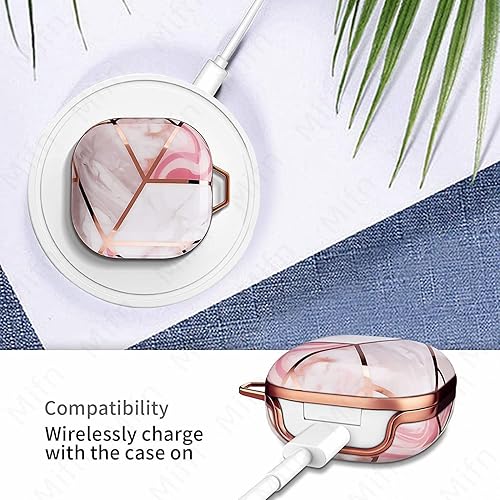 Miniatura 5 de Funda rígida transparente de policarbonato para Galaxy Buds 2 Pro, funda protectora de TPU para mujeres y niñas con llavero, funda protectora de