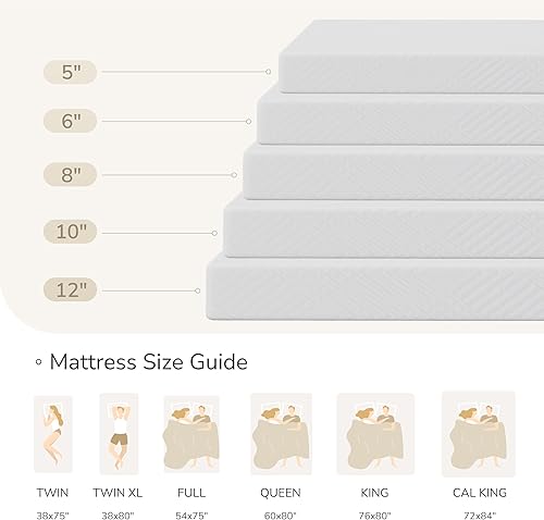Miniatura 5 de Colchón de tamaño individual en una caja, colchones de 6 pulgadas para cama de niños, cama individual, sofá cama o litera individual, espuma