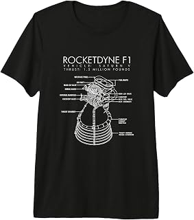 Rocketdyne F1 Saturn V Rocket Engine Diagram Drawing Strong Premium Tri-Blend T-Shirt