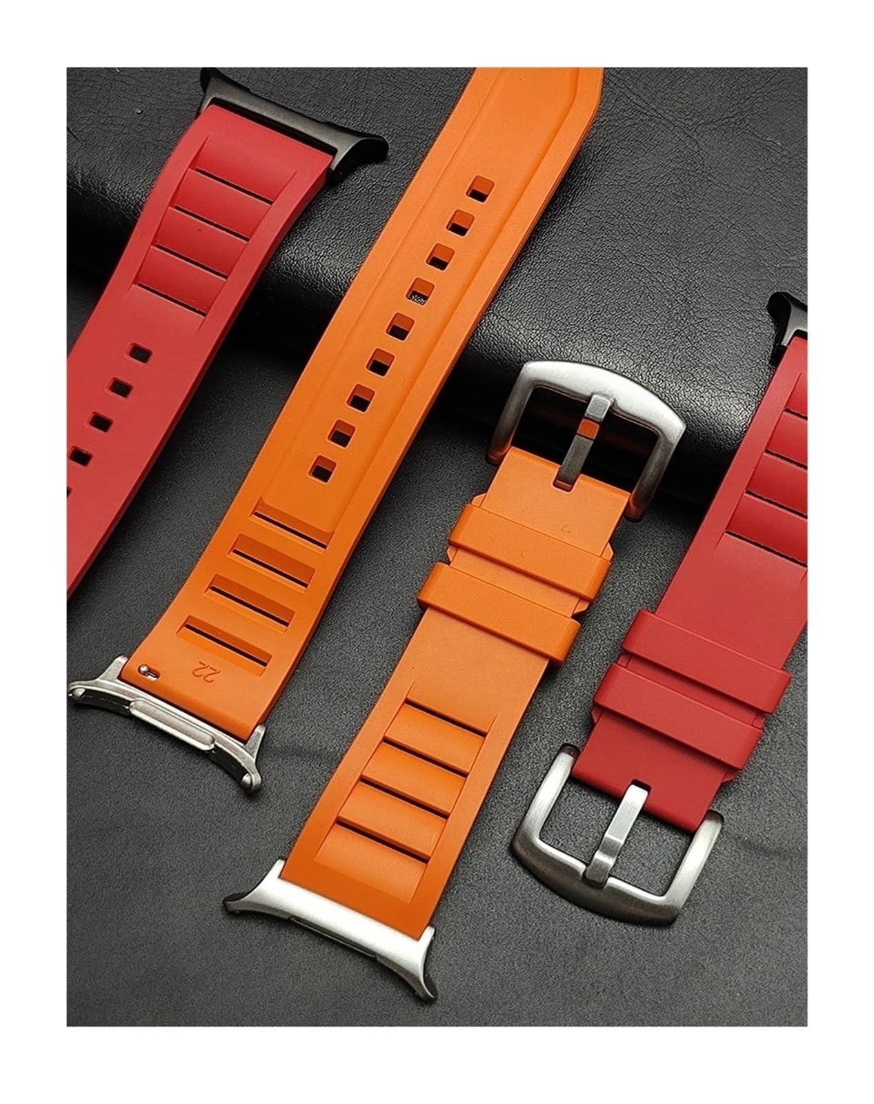 Correa de caucho fluorado for Samsung Galaxy Watch 7 Ultra 47 mm, deportiva, transpirable, correa de reloj