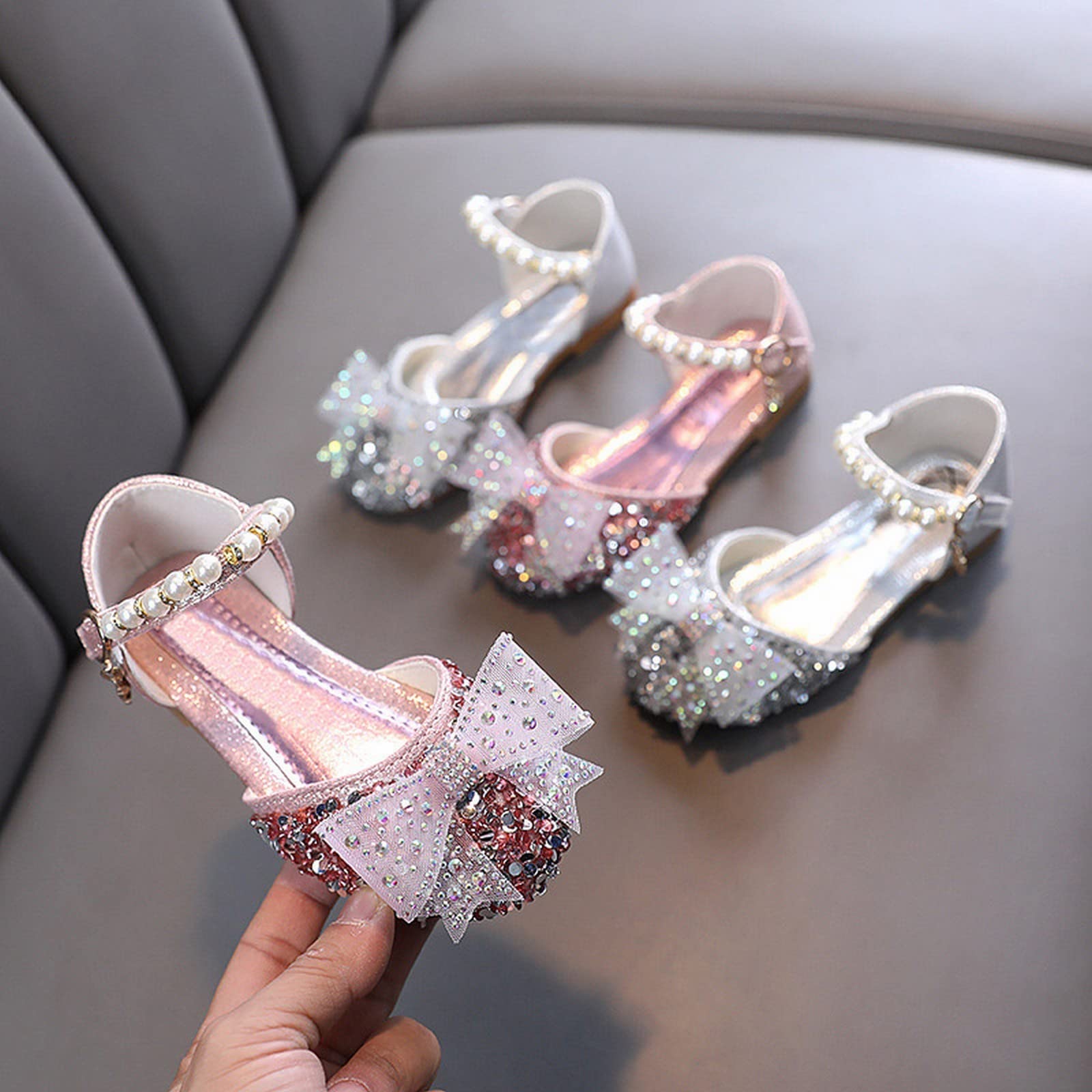 MMRTDJDR Generisch Spring Korean Edition Little Medium Large Princess Lässige Einzelschuhe Performance-Schuhe Lederschuhe für kleine Mädchen