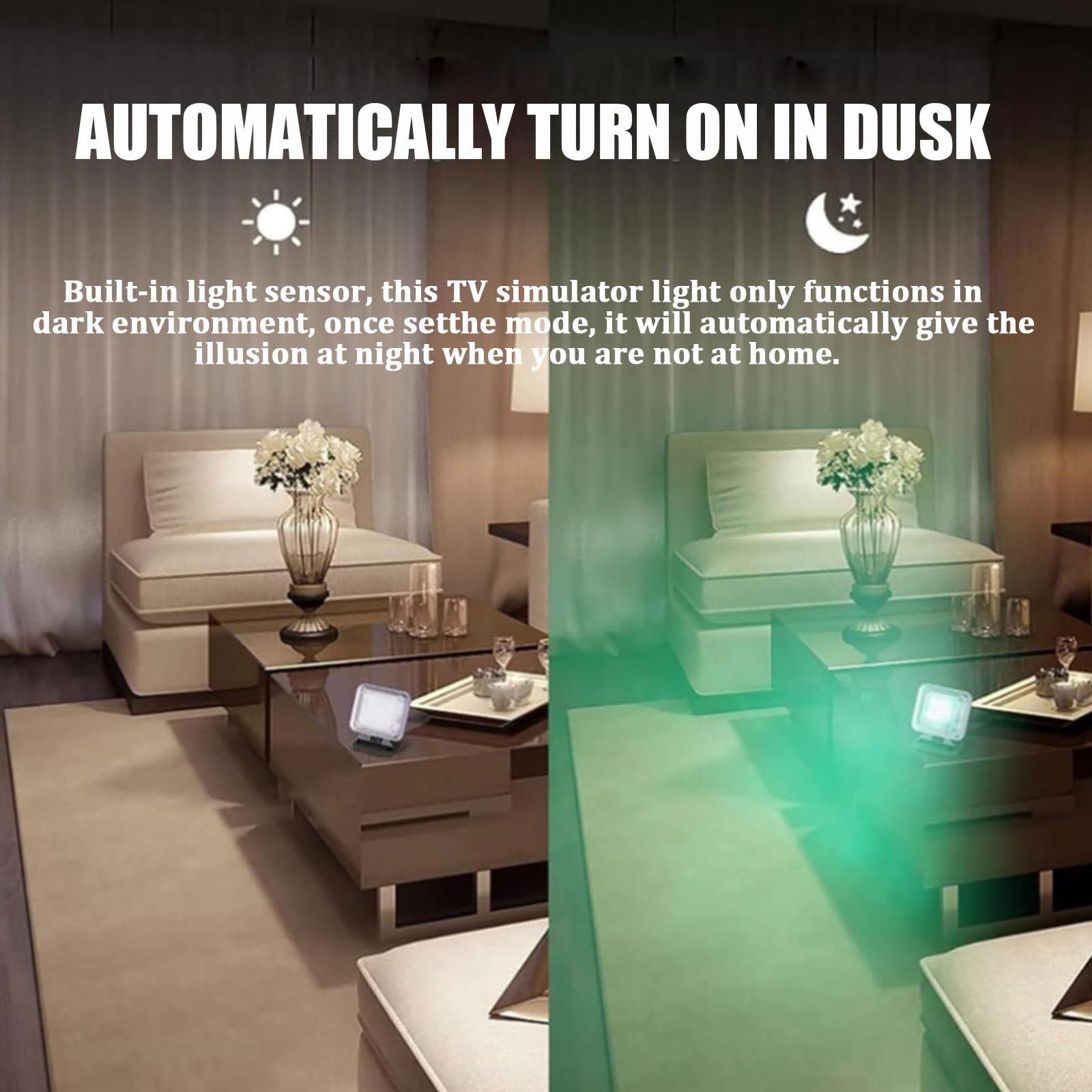 Interface Usb 4 Modes IntéGréE Led Simulateur De TéLéVision Factice Dispositif De SéCurité Domestique Anti-Cambriolage Rotatif Avec Fonction De Temps Qualité SupéRieure