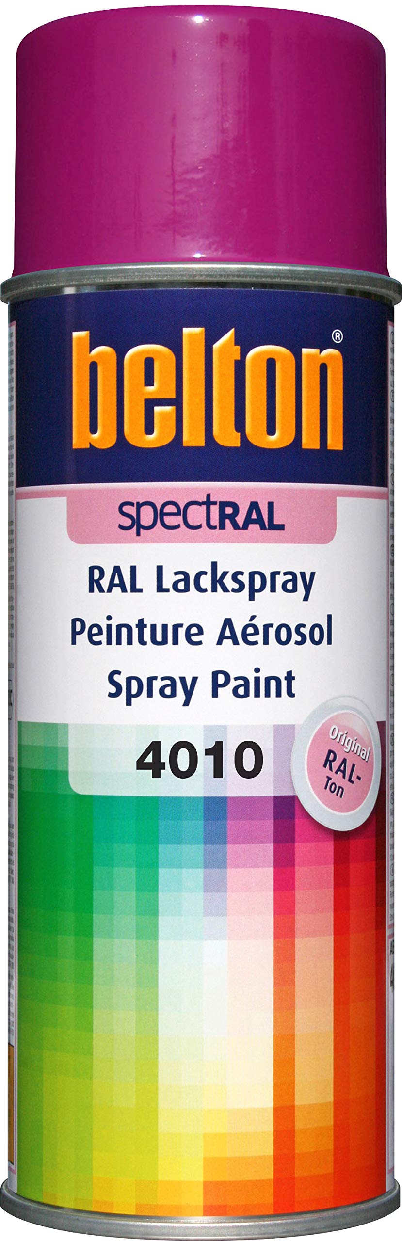 Belton Spectral Spray Paint RAL 4010 Telemagenta, Glossy, 400 ml - Professional Quality