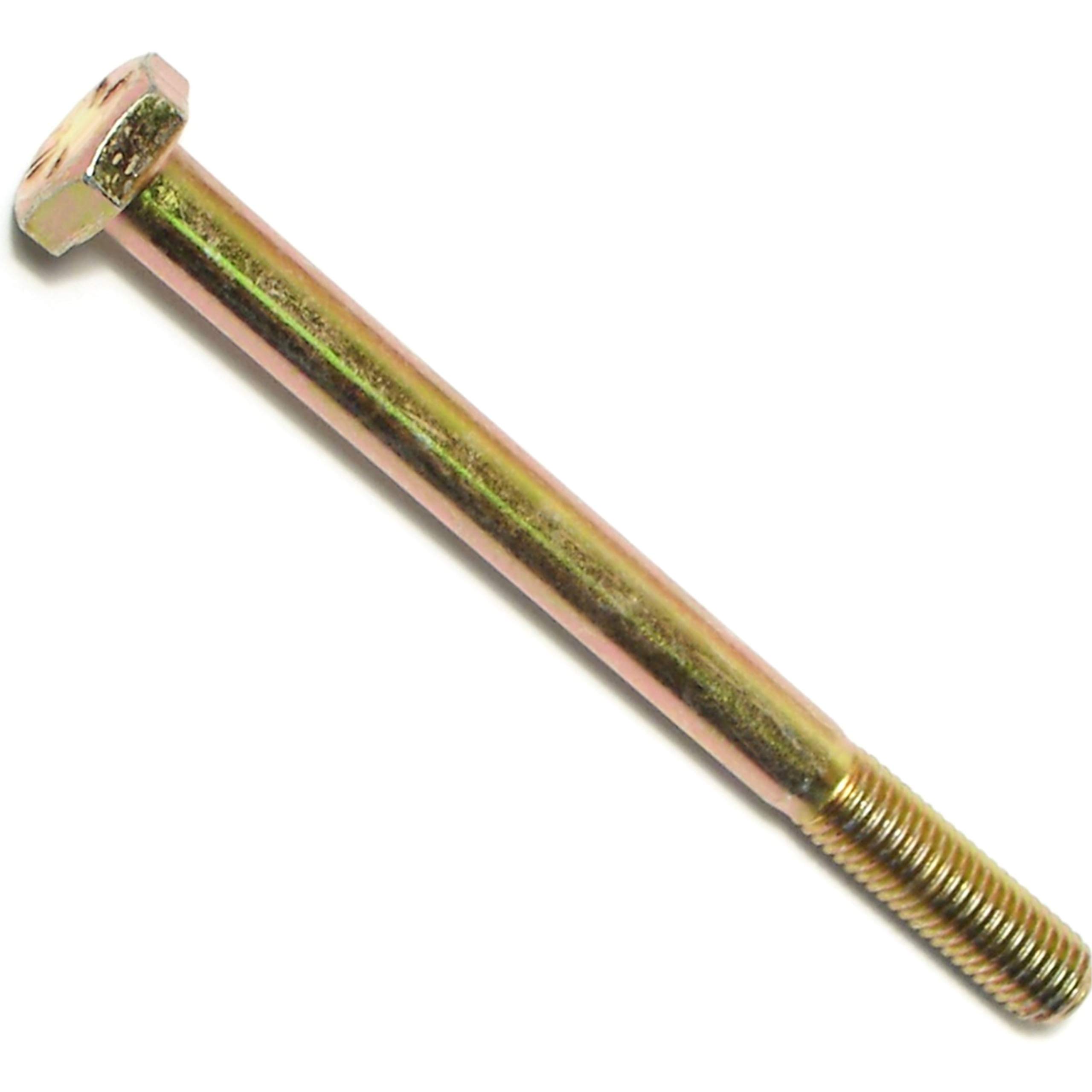 Hard-to-Find Fastener 014973251352 Grade 8 Fine Hex Cap Screws, 1/4-28 x 3, Piece-5, Yellow