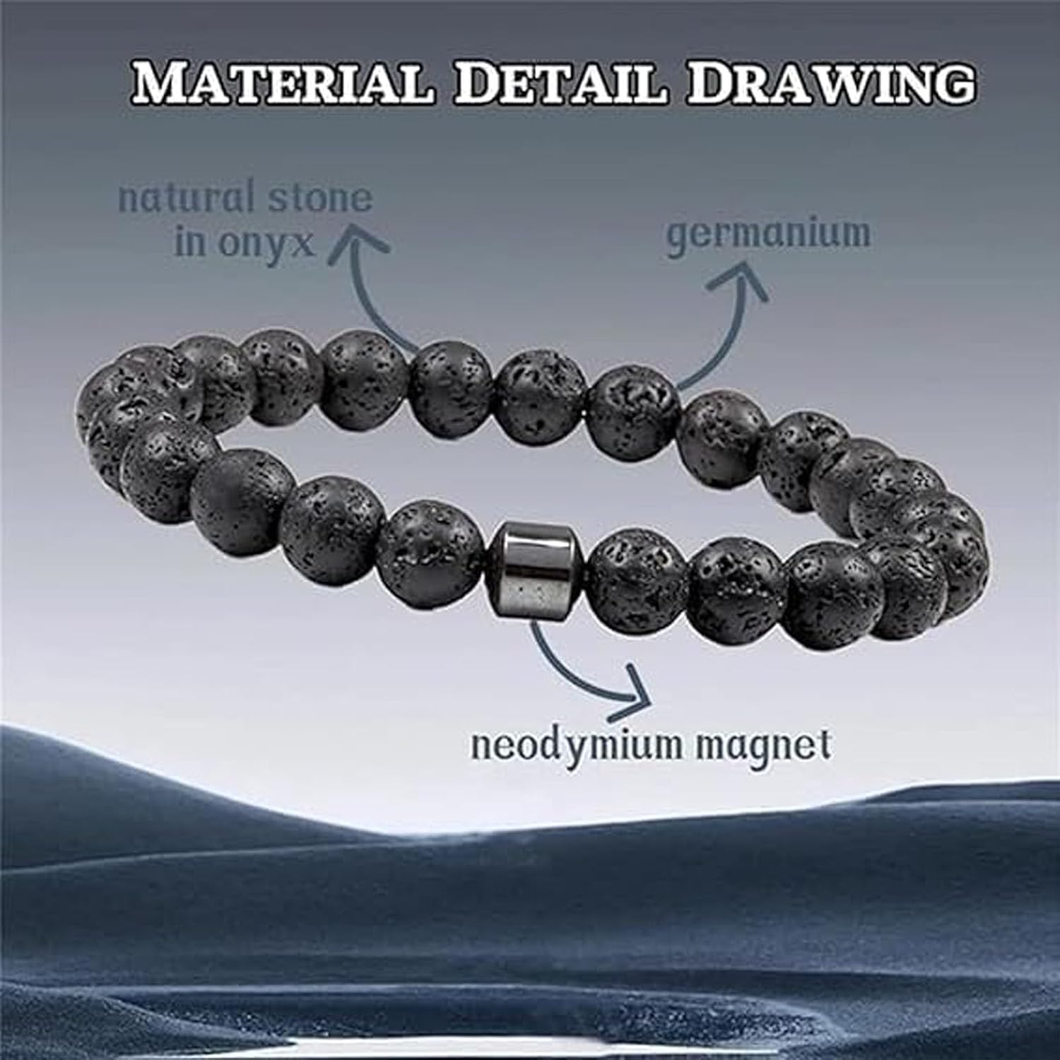 Glame Anti Alcohol Bracelet for Women, Adjustable GM Bead Sobriety Bracelets Hemys Hematite Reduce the Urge to Drink Cravings Relieve Anxiety and Stress Jewelry for Men image 3