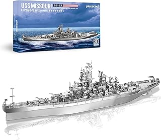Comprar Piececool Puzzle 3D Maqueta Metal, Buque de Guerra Missouri Buques de Guerra Puzzles 3D Maquetas para Montar, Maquetas para Construir Adultos y Adolescentes