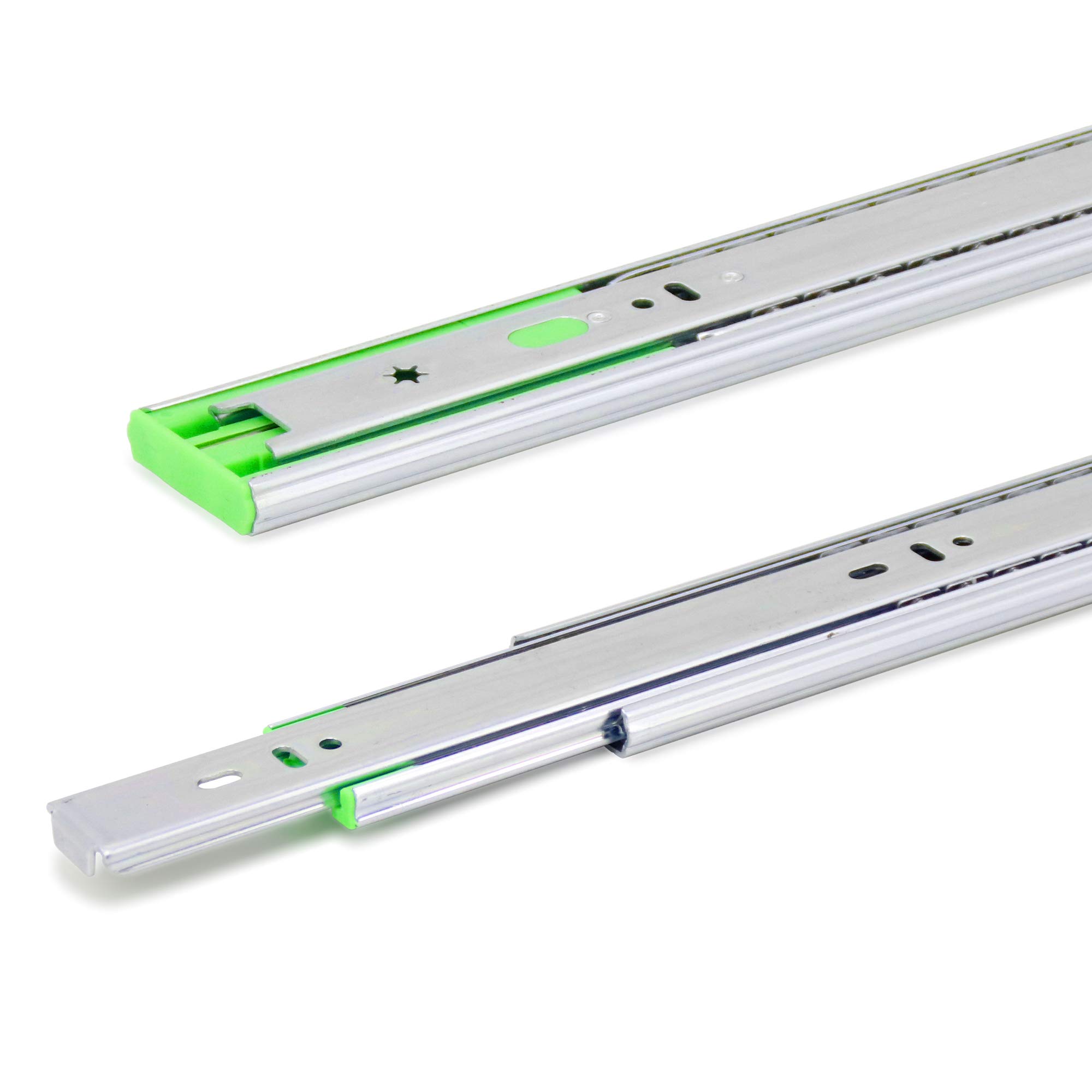 Lanzza - Rieles para cajones (de 1 a 8 pares, 250 a 700 mm, rieles completos, rieles telescópicos con rodamiento de bolas, con cierre SofClosing y sistema de autocierre)