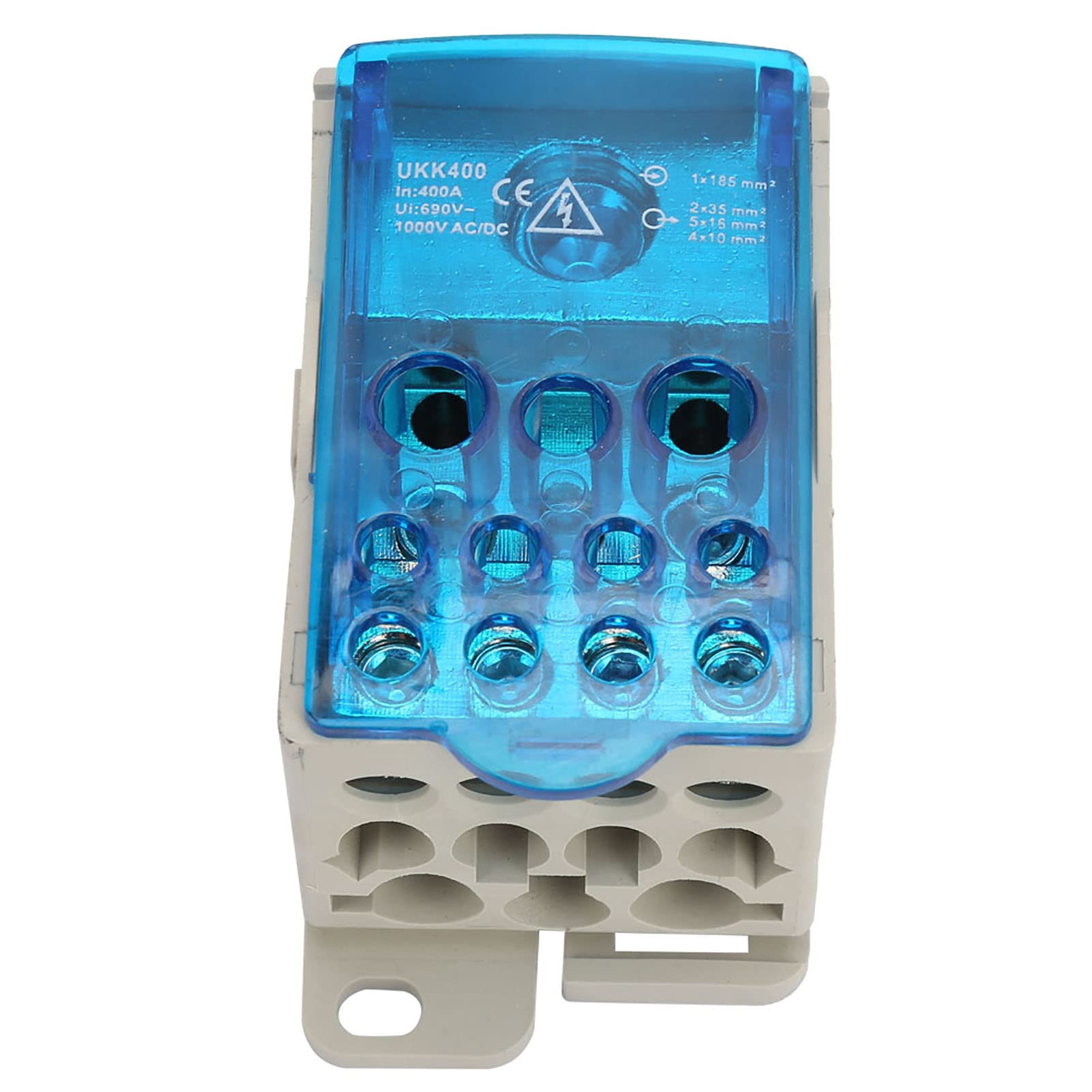 Din Rail Distribution Box, UKK-400A Din Rail Terminal Block Distribution Box Universal Power Junction Box