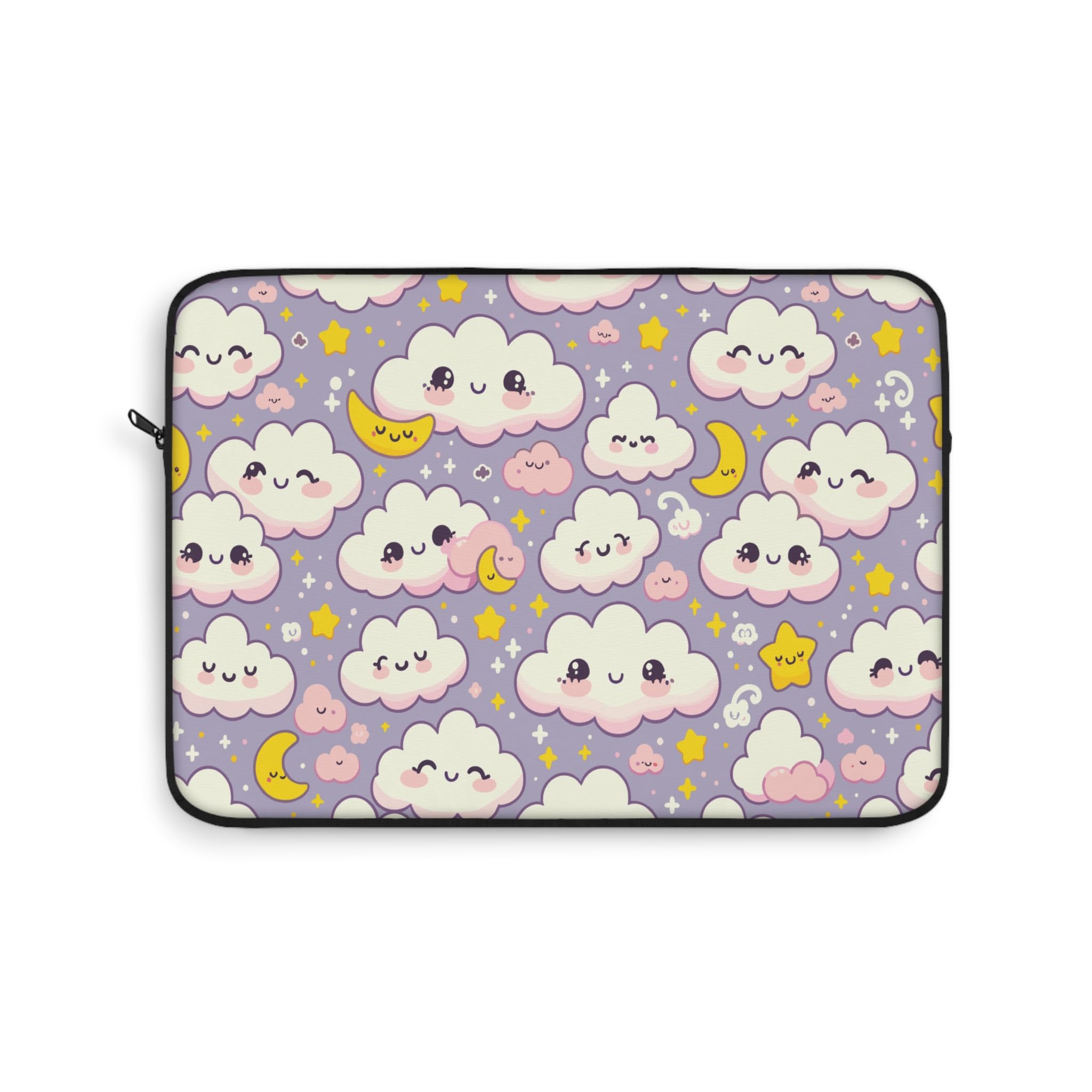 Funda para portátil de 13" que evita arañazos con diseño Kawaii Moon & Clouds multicolor 4