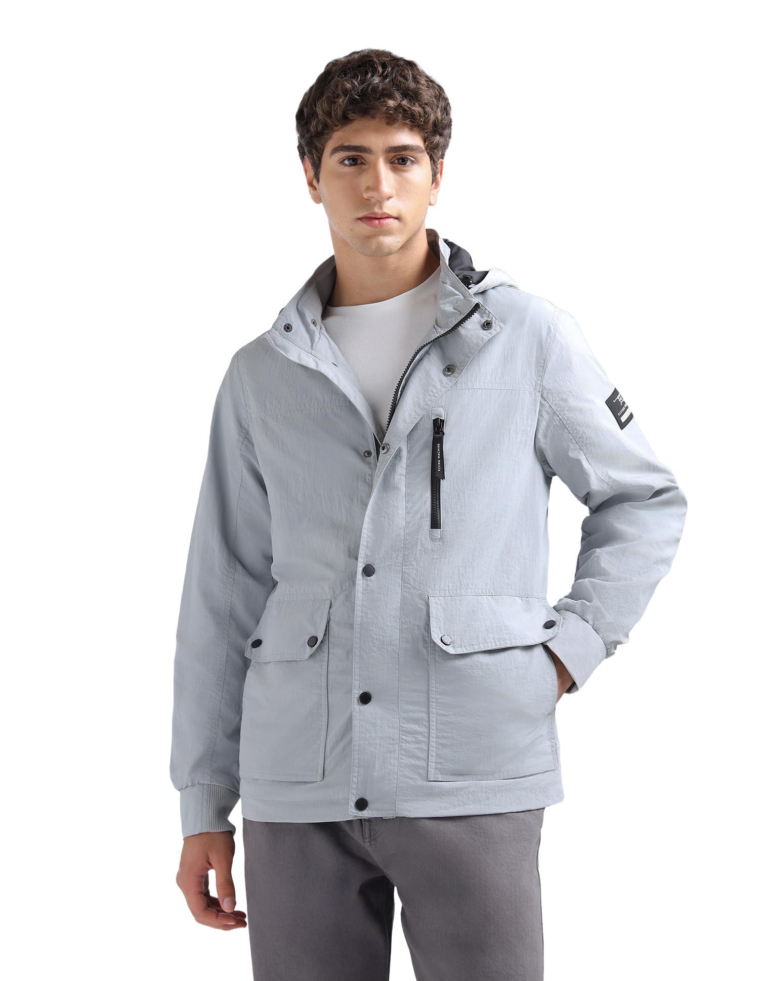 flying machine Solid Regular Fit Off Grid Jacket-picture-37