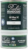 Vista 1 de Rubio Monocoat Aceite para Acabado de Madera 175 pies² - Puro Oil Plus 2C Aceite de Linaza para Madera Rápido de Secar, Ecológico para Uso