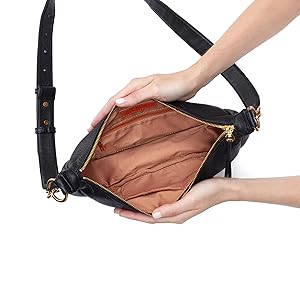 Amazon.com: HOBO Knox Leather Half-Moon Sling Bag with