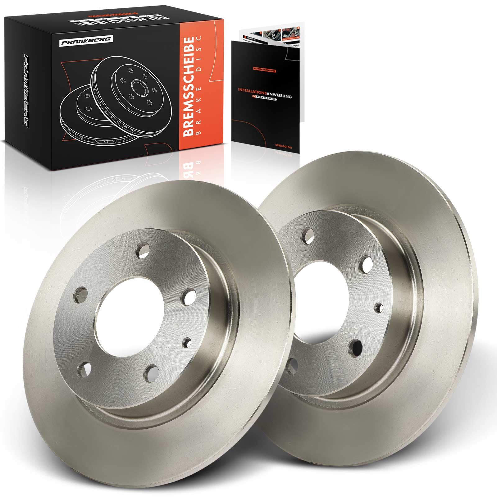 Frankberg 2 discos de freno traseros macizos de ⌀265 mm BJS726251B