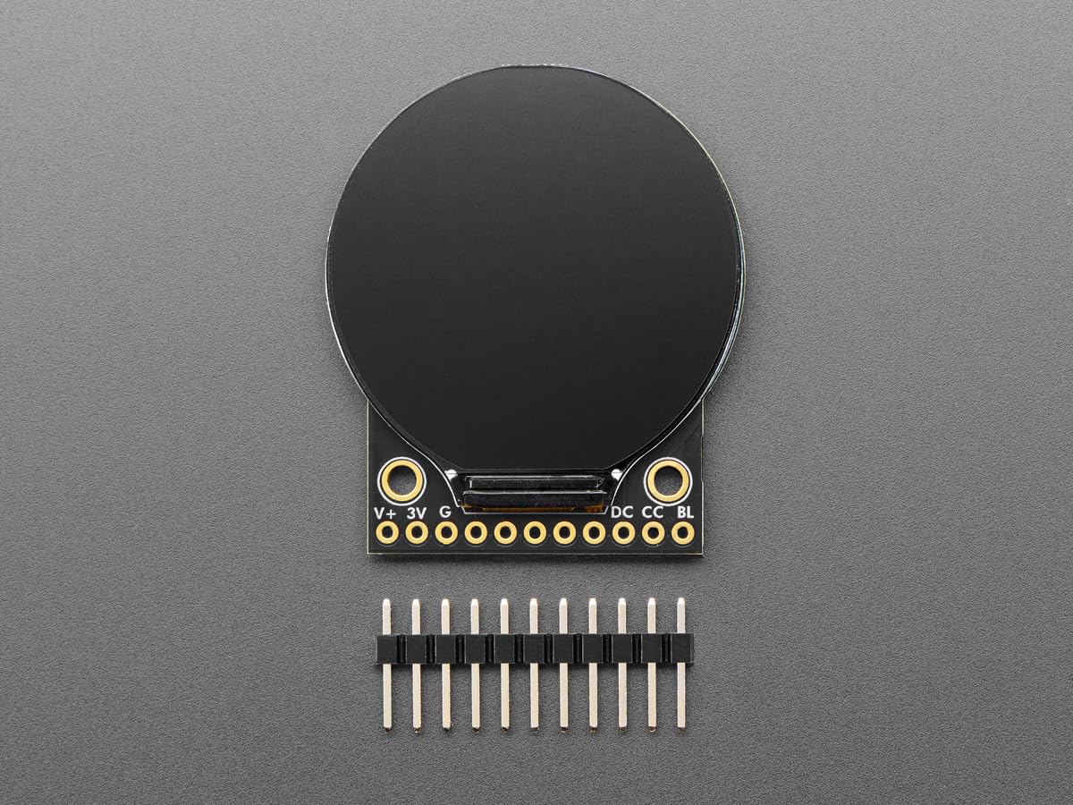 Adafruit Écran rond TFT LCD 1,28" 240 x 240 avec fente microSD, GC9A01A, EYESPI, 6178