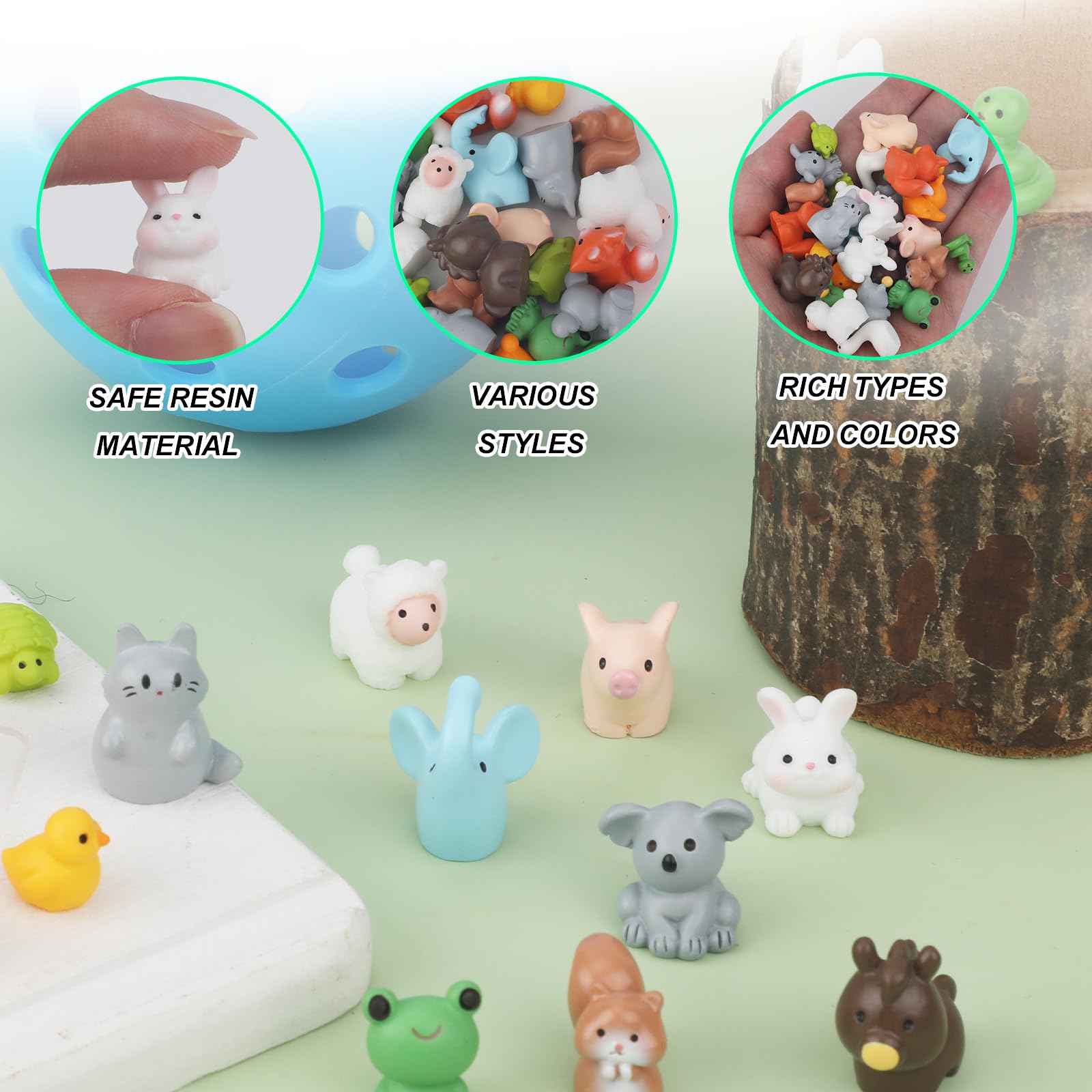 Tinoaly 30pcs Mini Resin Animals - Image 4