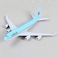 Vista 6 de 747 Kit de Modelo de Avión Coreano-1/400 Modelo de Aviones de Metal Fundido a Presión con Soporte (6 pulgadas) Avión Boeing 747 Regalos