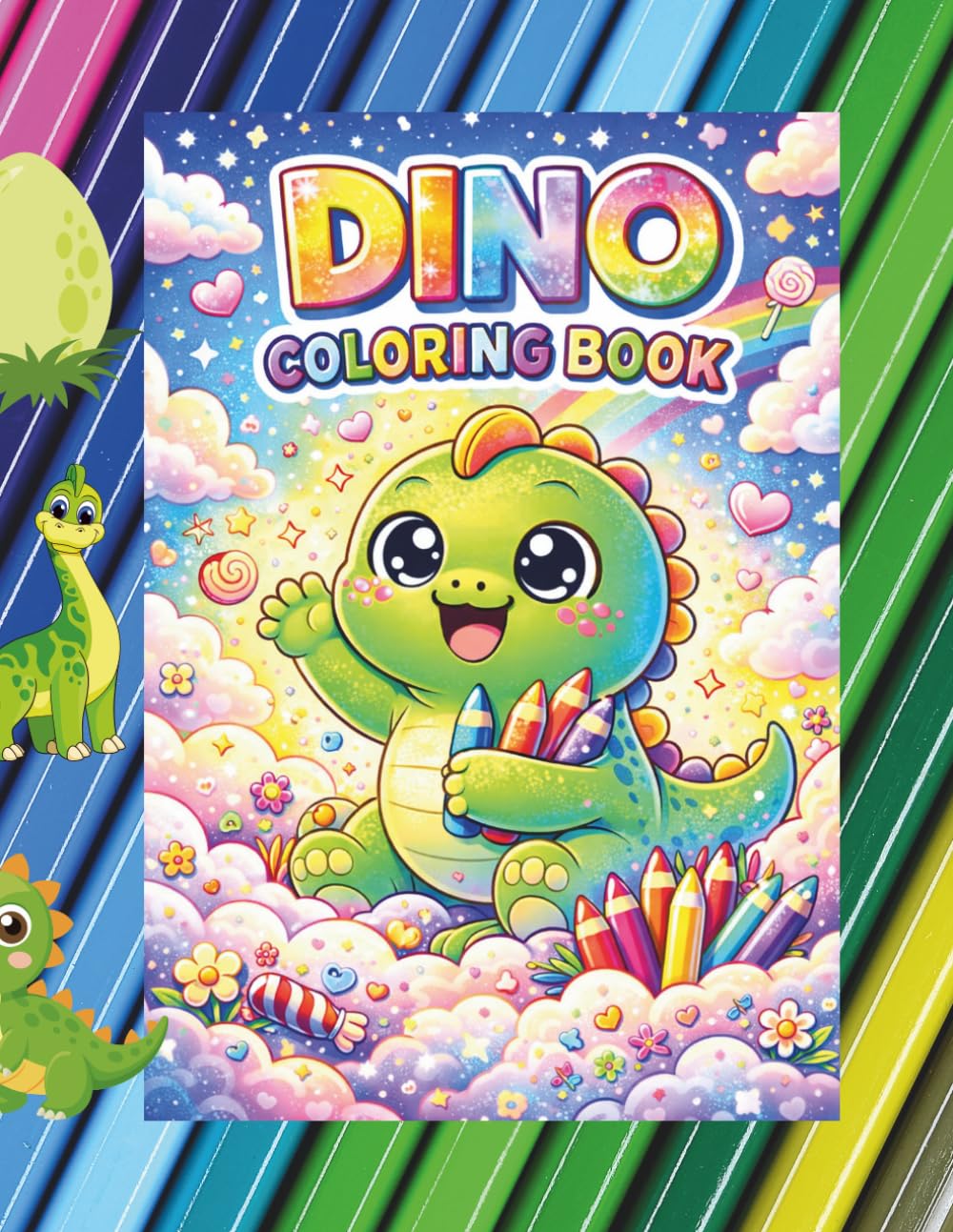 DINO Coloring book: Fun and Easy Dinosaur Coloring Pages for Kids Ages 4–8