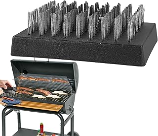 アウトドアグリル用 BBQブラシ | 油汚れ除去 毛抜け防止 グリル掃除 - 金属製 バーベキュー用 焦げ付きクリーナー | 庭園 芝生 ビーチ キャンプ 車中泊 あらゆる場面でご利用可能
