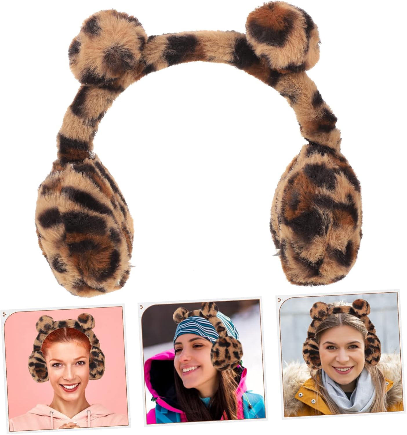 LIFKOME Earmuffs Fluffy Ear Muffs Stylish Earmuff Tooth Jewellery Diamond Ear Protection Ear Protector Warm Ear image 4