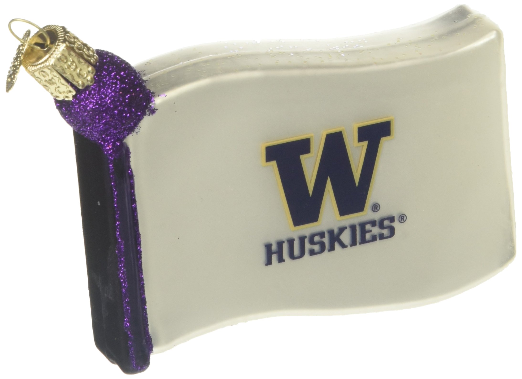 Old World Christmas University of Washington Flag Glass Blown Ornament
