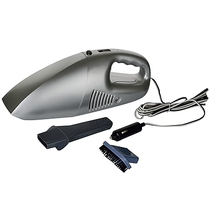 SANSHAM Car Vacuum Cleaner Advanced Design Portable Wet Dry Handheld High Power Strong Suction (Silver Color)