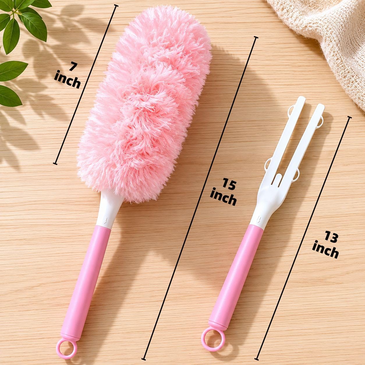 30 recambios de plumero rosa para Swiffer Duster, recambios de plumero multisuperficie de 360° con 1 asa, 5 plumeros desechables de microfibra para limpieza del hogar, oficina y comercial