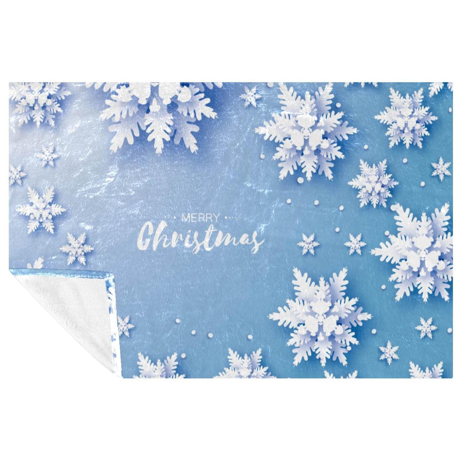 Couverture Noël flocons de neige le cadeau idéal pour lit et canapé