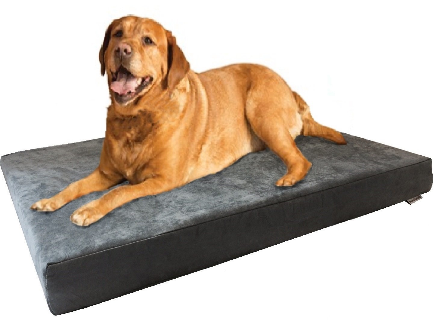 Dogbed4less XXL Orthopedic Cooling Memory Foam Pet Bed with Waterproof Internal Case 2 Washable Microsuede External Cover for