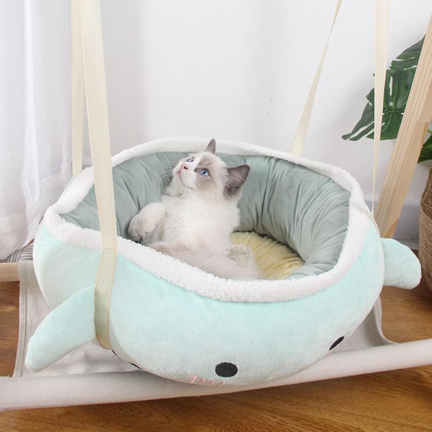 Cat Hammock - Breathable Window Mounted Lounger, Elevated Kitten Resting Nest with Stable Suction Support, Space Saving Comfort Design, Ideal for Apartment Bedroom Living Areas