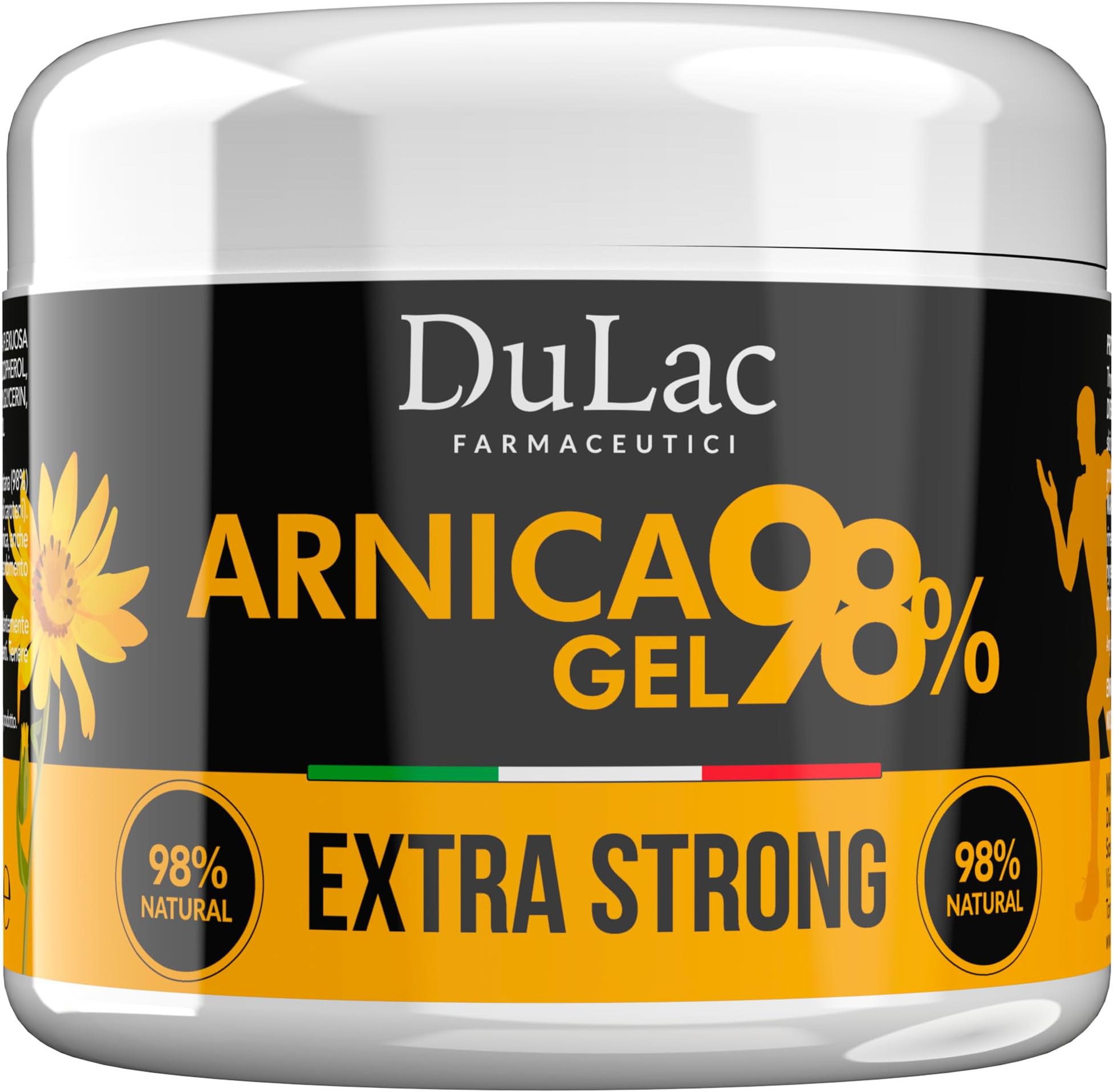 Dulac – Arnica Gel 98% with Refreshing Effect, 500 ml, Provides Relief to Muscles and Joints, Arnica with Buriti Oil, Thyme and Menthol, Ideal for Massage, Dermatologically Tested, Made in Italy