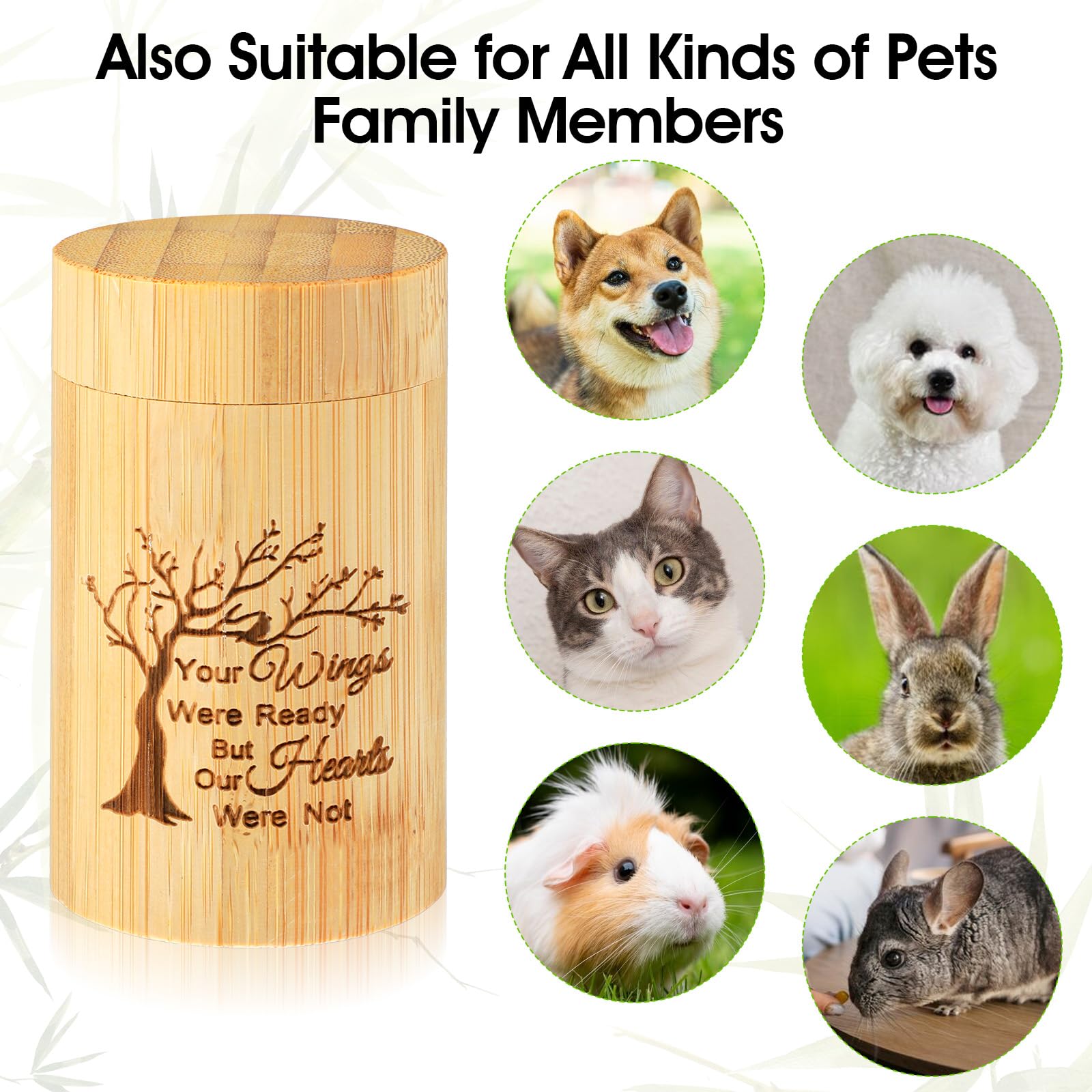 Wooden Urns for Human Ash Small Urns for Human Ashes Keepsake with Tree and Wish Word - Image 4