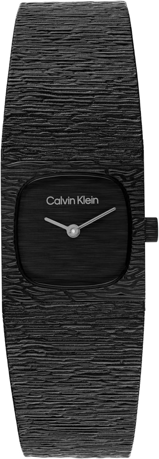 Calvin Klein Women’s Sophisticated Square Quartz Watch - Mini Square Case, Mesh Bracelet, Textured Dial, Water Resistant Up to 30m - Jewelry-Inspired, Contemporary Timepiece - Gift for Her 20mm