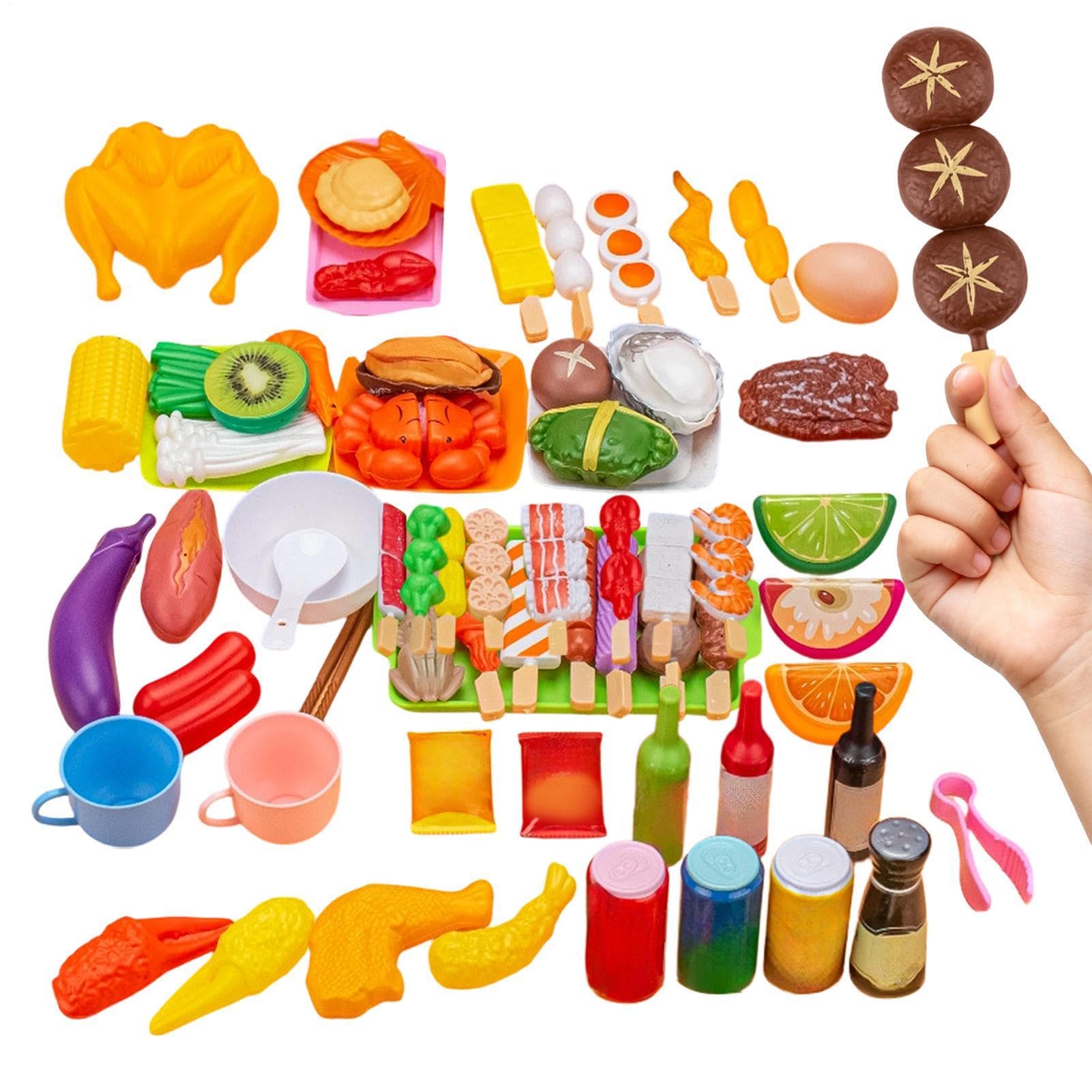 Kids Grill Playset - Complete Educational Interactive Kitchen Accessories,Kids Grill Playset Food Toy,for Prechoolers Kindergarten Students Boys Girls Daughter