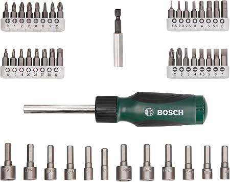 Bosch 46 Piece Screwdriver, Screwing And Socket Type Accessory Set - 2607019504