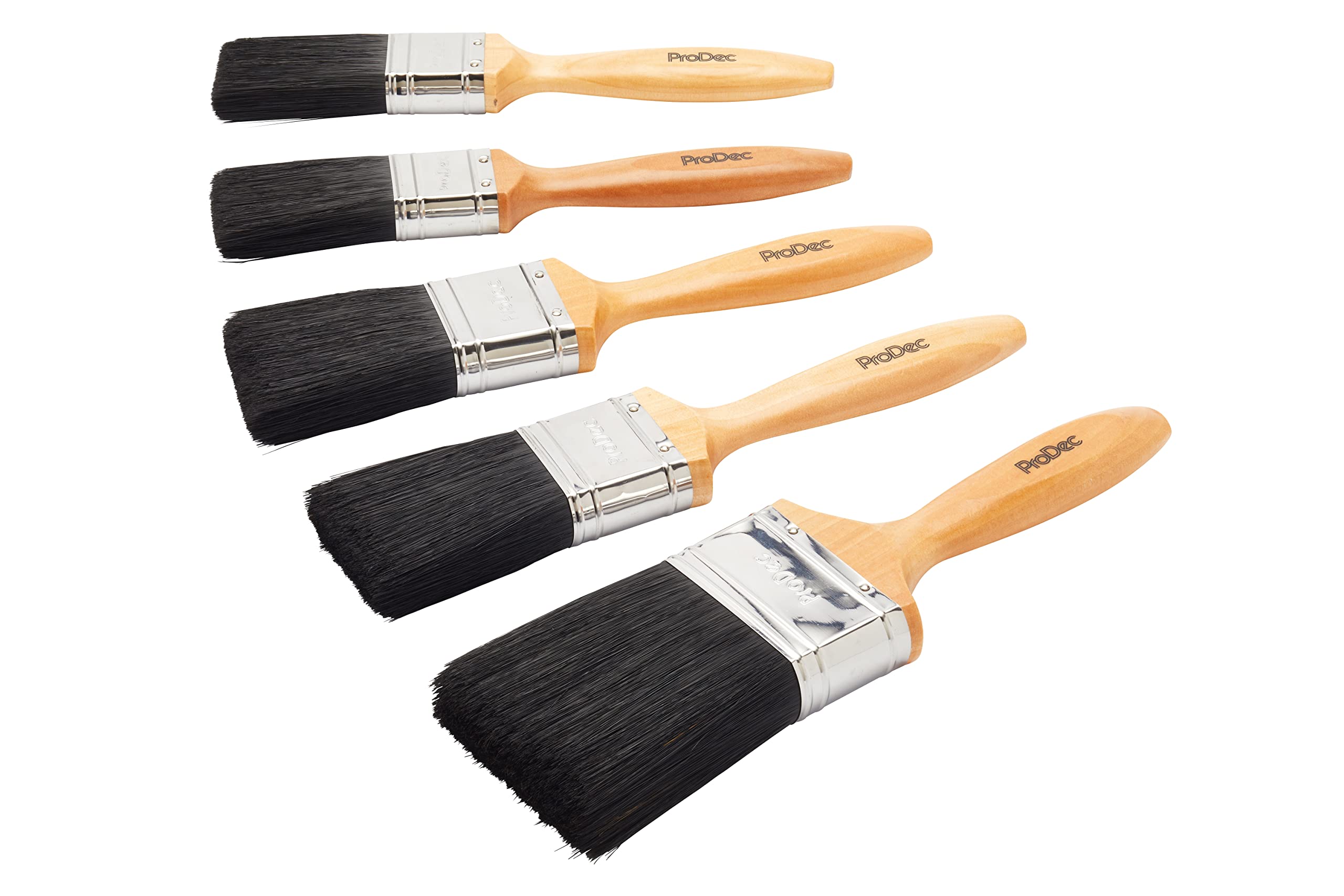ProDec Trojan 6-Piece Synthetic Paint Brush Set — Includes 1.5", 2", 3" & Woodworker Brushes - View #2