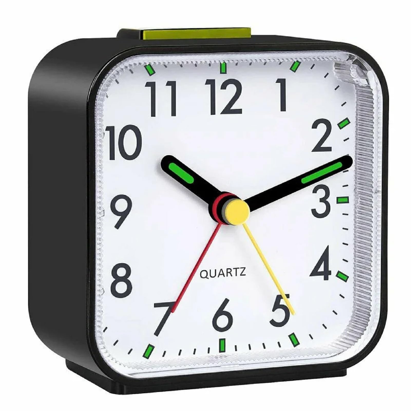 Silent Analog Alarm Clock with Night Light, Alarm Clock Bedside Non Ticking Silent Desk Clock, Simple Table Analogue Clocks Nightlight Luminous Hands for Bedrooms Office Outdoors Heavy Sleepers