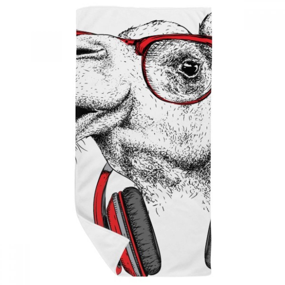 Serviette de bain douce au design rock et aux finitions soignées